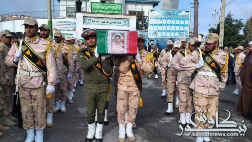 پیکر شهید احمد کندابی در بندرگز تشییع شد